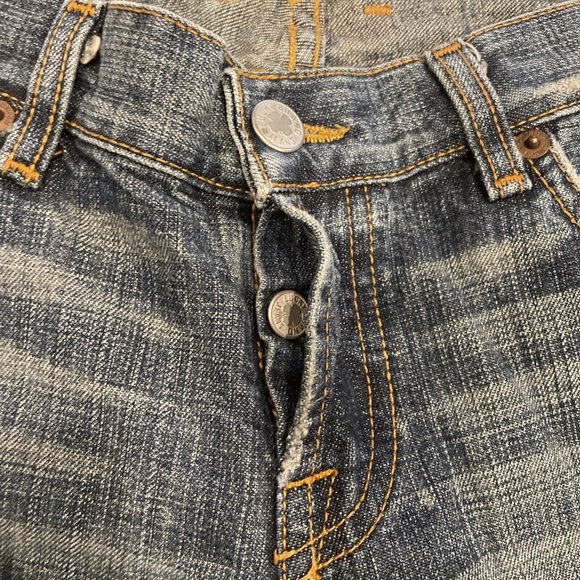 Vintage Lucky Brand Dungarees Dream Jean Blue Jeans Button Fly 6/28 USA Made - Picture 7 of 11